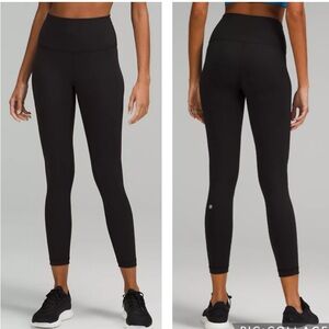 Lululemon Black Wunder Train High Rise 25” Leggings Size 10